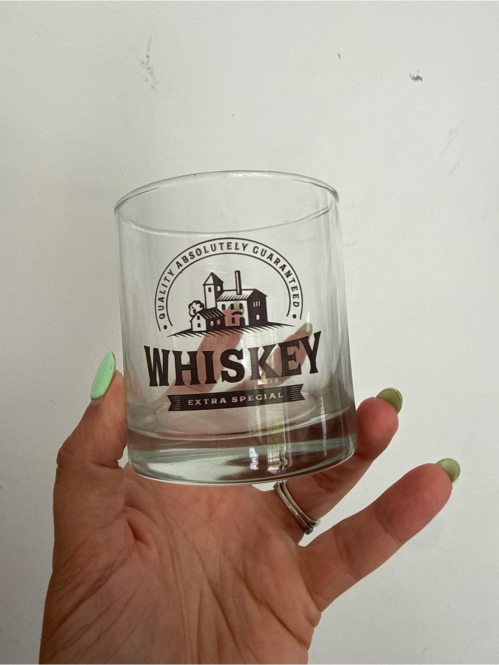 Whiskey Rocks Glass with Vintage‎ Logo
